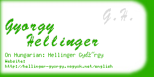 gyorgy hellinger business card